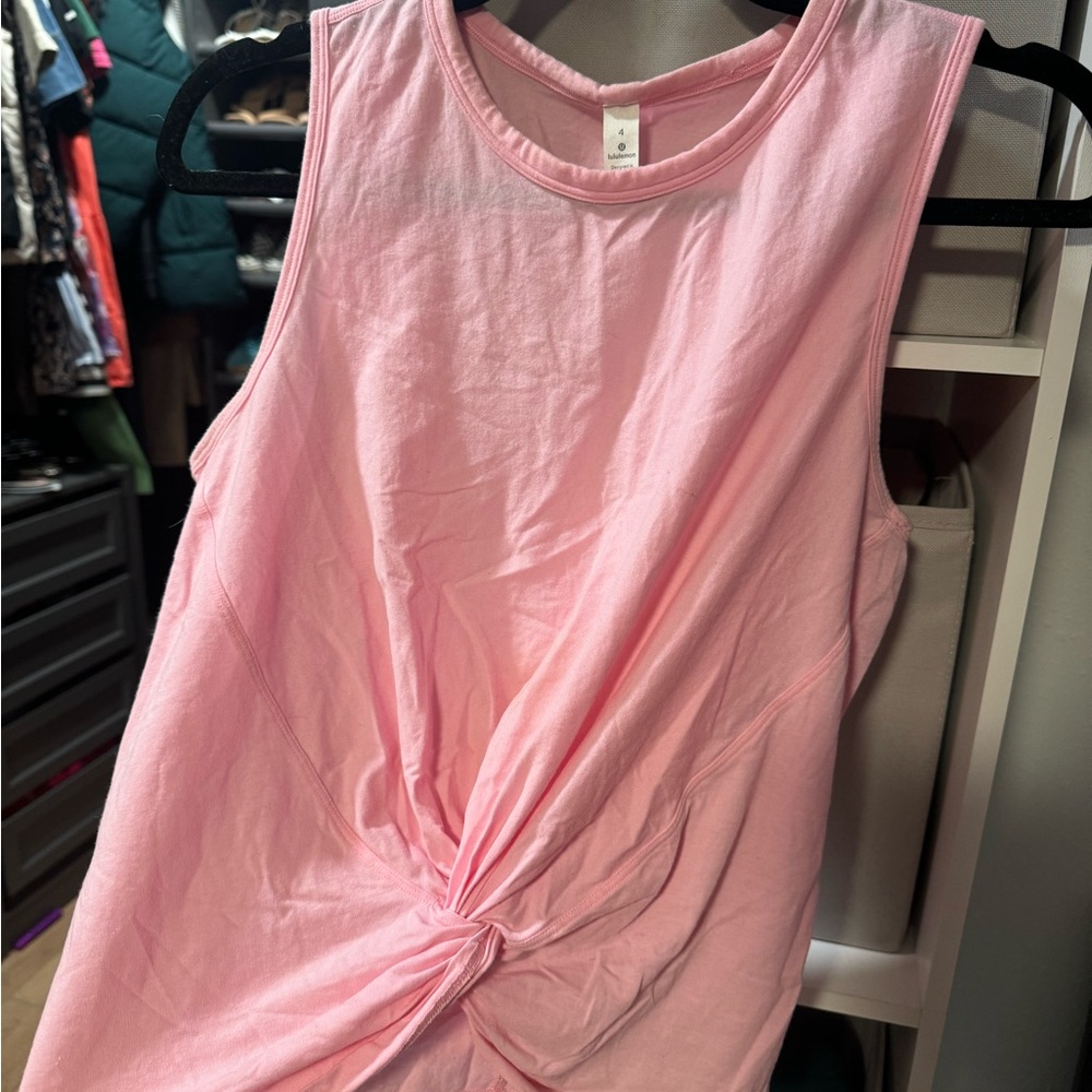 Lululemon Athletica Pink Twist Front Tank Top